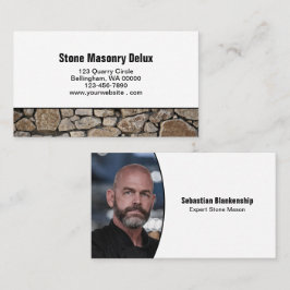 Professional Replaceable Photo Stone Wall Border Visitenkarte