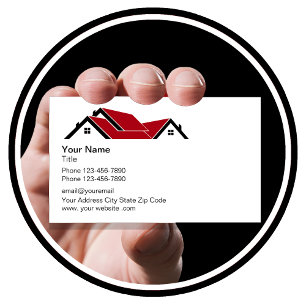 Professional Roofing Logo Visitenkarte