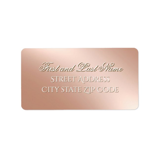 Professional Rose Gold Return Address Label Adressaufkleber (Vorne)