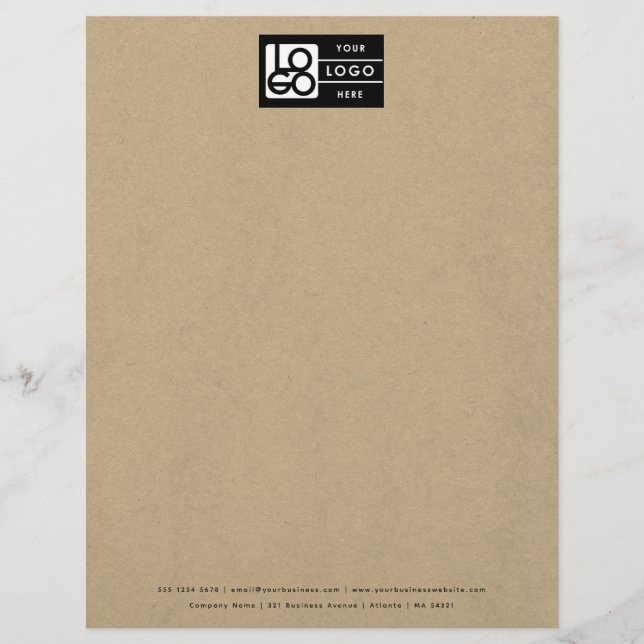 Professional Rustic Kraft Business Logo Letterhead Briefbogen (Vorderseite)