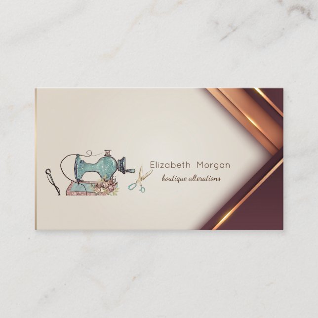 Professional Sewing Machine Scissors Needle Visitenkarte (Vorderseite)