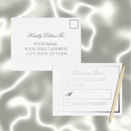 Professional Silver Foil Holiday Response Card Folien Feiertagspostkarte