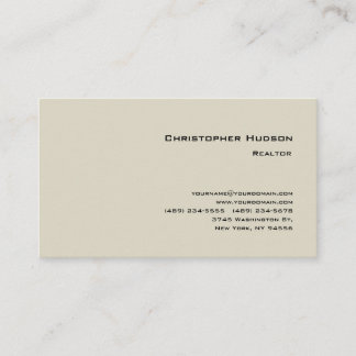 Professional Simple Plain Realtor Real Estate Visitenkarte