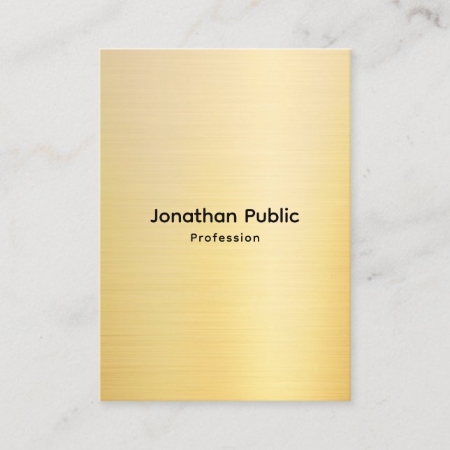 Professional Stylish Faux Gold Template Visitenkarte (Vorderseite)
