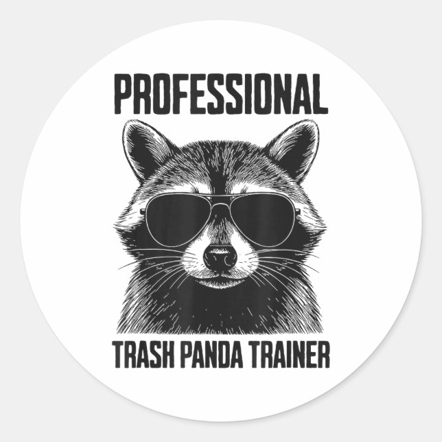Professional Trash Panda Trainer  Runder Aufkleber (Vorderseite)