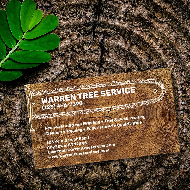 Professional Tree Service / Removal Company Visitenkarte (Von Creator hochgeladen)