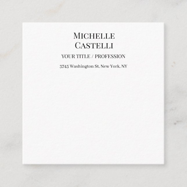 Professional Unique Classical Simple Black & White Begleitkarte (Vorderseite)