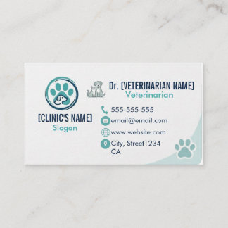 Professional Veterinary Business Card Visitenkarte