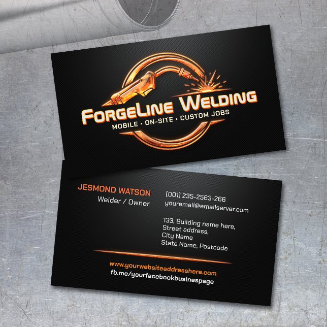 Professional Welding Services - Welder Visitenkarte (Von Creator hochgeladen)