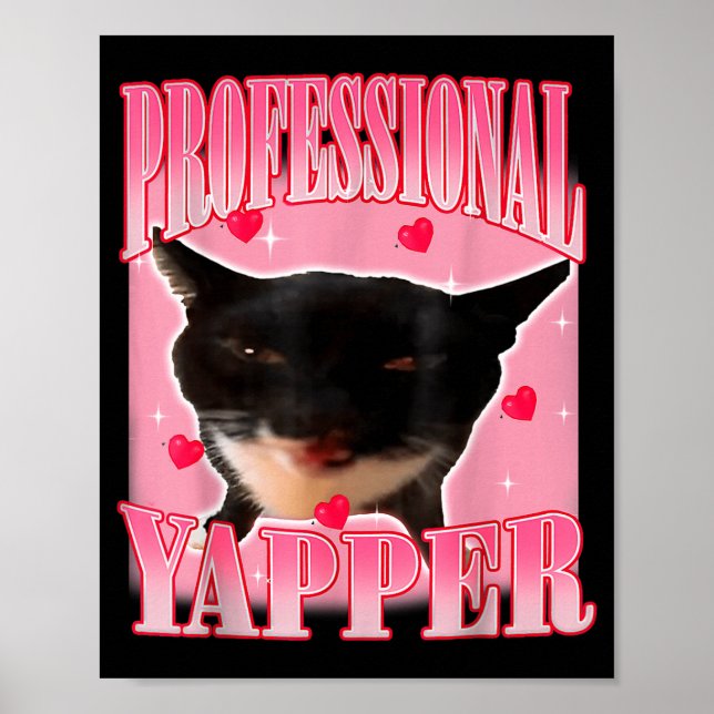 Professional Yapper Cat Funny Oddly Specific Dank  Poster (Vorne)