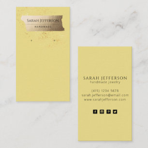 ProfessionalGold Minimalistisch Senf Earring Card Visitenkarte