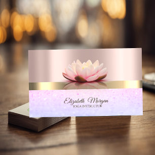 Professioneell Eleganter Bokeh, Lotus Roségold Visitenkarte