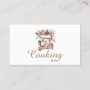 Professioneell, Modern, Florale Mischung, Kochen Visitenkarte