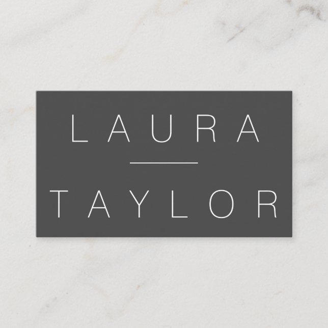 Professionell ausgefeiltes Grau Visitenkarte (Vorderseite)
