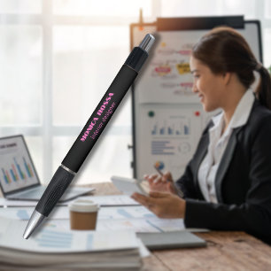 Professionell Einfach Moderne Neon Rosa Schwarz Kugelschreiber