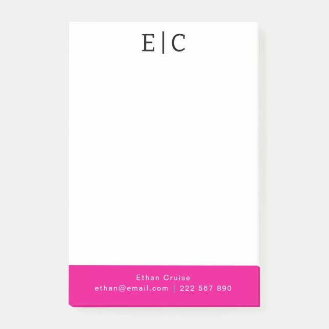 Professionell Einfach Weiß Post-it Klebezettel (Vorderseite)