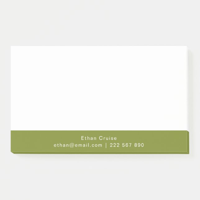 Professionell Einfach Weiß Post-it Klebezettel (Vorderseite)