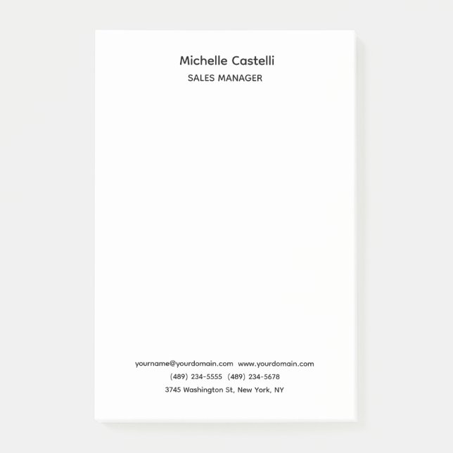 Professionell Einzigartig Klassisch Einfach Post-it Klebezettel (Vorderseite)