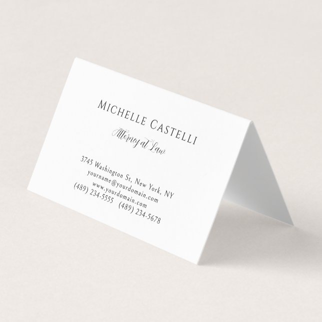 Professionell Einzigartig Minimalistisch Einfach S Visitenkarten (Vorderseite)