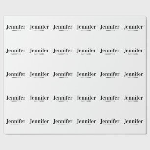 Professionell elegant modern minimalist Namen hinz Geschenkpapier