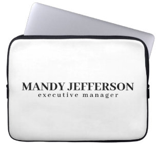 Professionell elegant modern minimalist Namen hinz Laptopschutzhülle