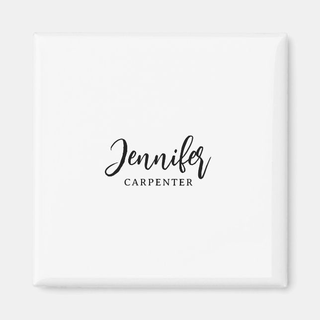 Professionell elegant modern minimalist Namen hinz Magnet (Vorne)
