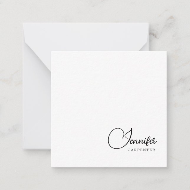 Professionell elegant modern minimalist Namen hinz Mitteilungskarte (Vorderseite)