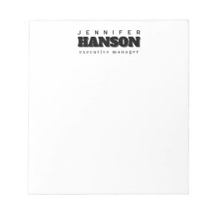Professionell elegant modern minimalist schlicht notizblock