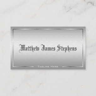 Professionell Elegant Modern Silber Metallisch EU Visitenkarte