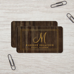 Professionell Elegant Moderne Monogramm Gold & Wei Visitenkarte