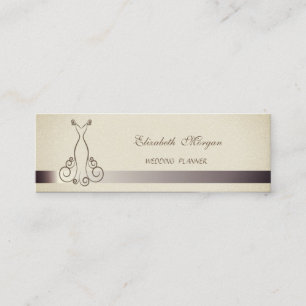 Professionell Elegant Stylisch Glitzernd, Kleid Mini Visitenkarte