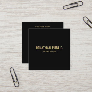 Professionell Elegante Gold-Texte Erstellen Sie Ih Quadratische Visitenkarte