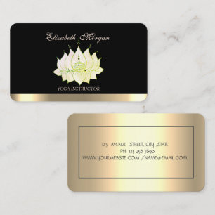 Professionell Elegante Grüne Lotus,Schwarz Visitenkarte