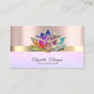 Professionell Elegante Lotus Rose Gold Bokeh Visitenkarte