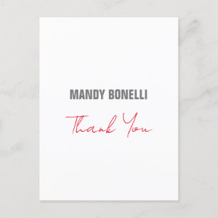 Professionell elegante moderne minimalistische Dan Postkarte