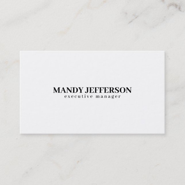 Professionell elegante moderne minimalistische Nam Visitenkarte (Vorderseite)