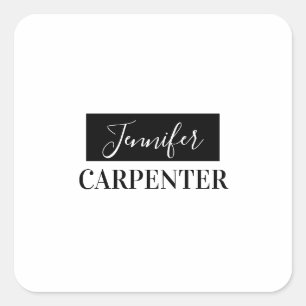 Professionell elegante moderne minimalistische Sch Quadratischer Aufkleber