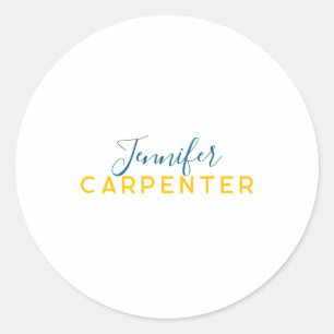 Professionell elegante moderne minimalistische Sch Runder Aufkleber