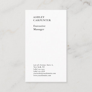Professionell elegante weiße, schlichte minimalist visitenkarte