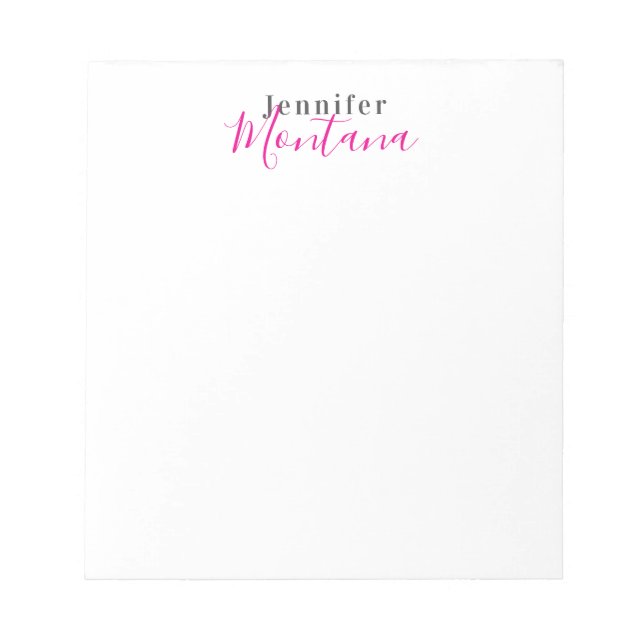 Professionell eleganter moderner minimalistischer  notizblock (Vorderseite)