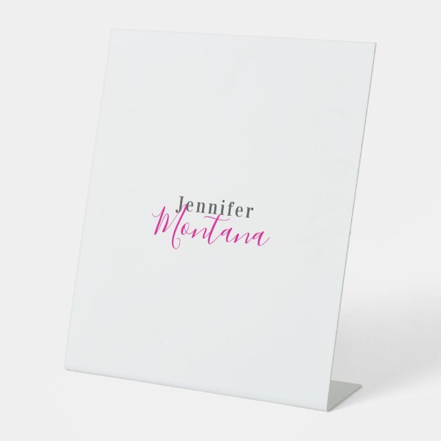 Professionell eleganter moderner minimalistischer  sockelschild (Vorderseite)