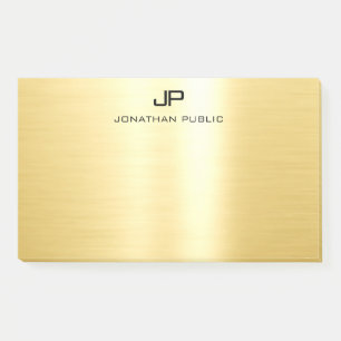 Professionell Elegantes Gold Moderne Trendvorlage Post-it Klebezettel