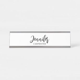 Professionell elegantes modernes minimalistisches  schreibtischnamensplakette