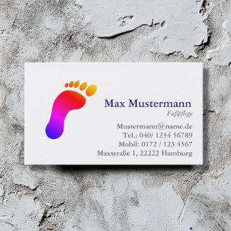 Professionell Fußpflege Visitenkarten Visitenkarte