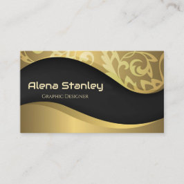 Professionell Gold Schwarz Elegant Visitenkarte