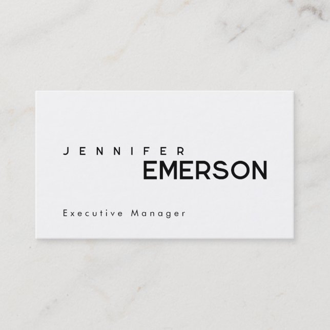 Professionell minimalistisches modernes Design  Visitenkarte (Vorderseite)