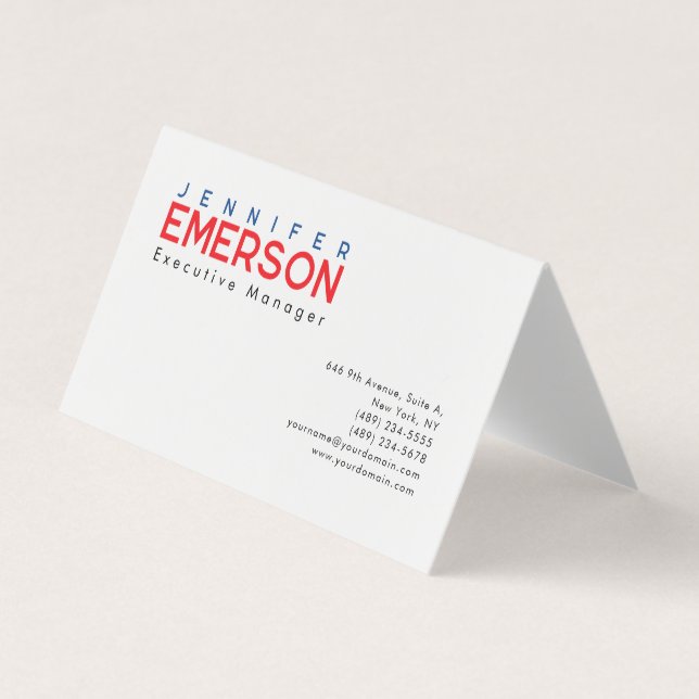Professionell minimalistisches modernes Design  Visitenkarten (Vorderseite)
