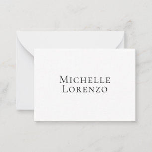 Professionell Modern Einfach Schlicht Name Schwarz Mitteilungskarte