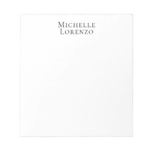 Professionell Modern Einfach Schlicht Name Schwarz Notizblock