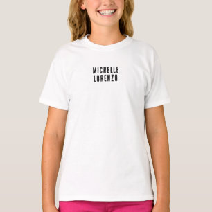 Professionell Modern Einfach Schlicht Name Schwarz T-Shirt